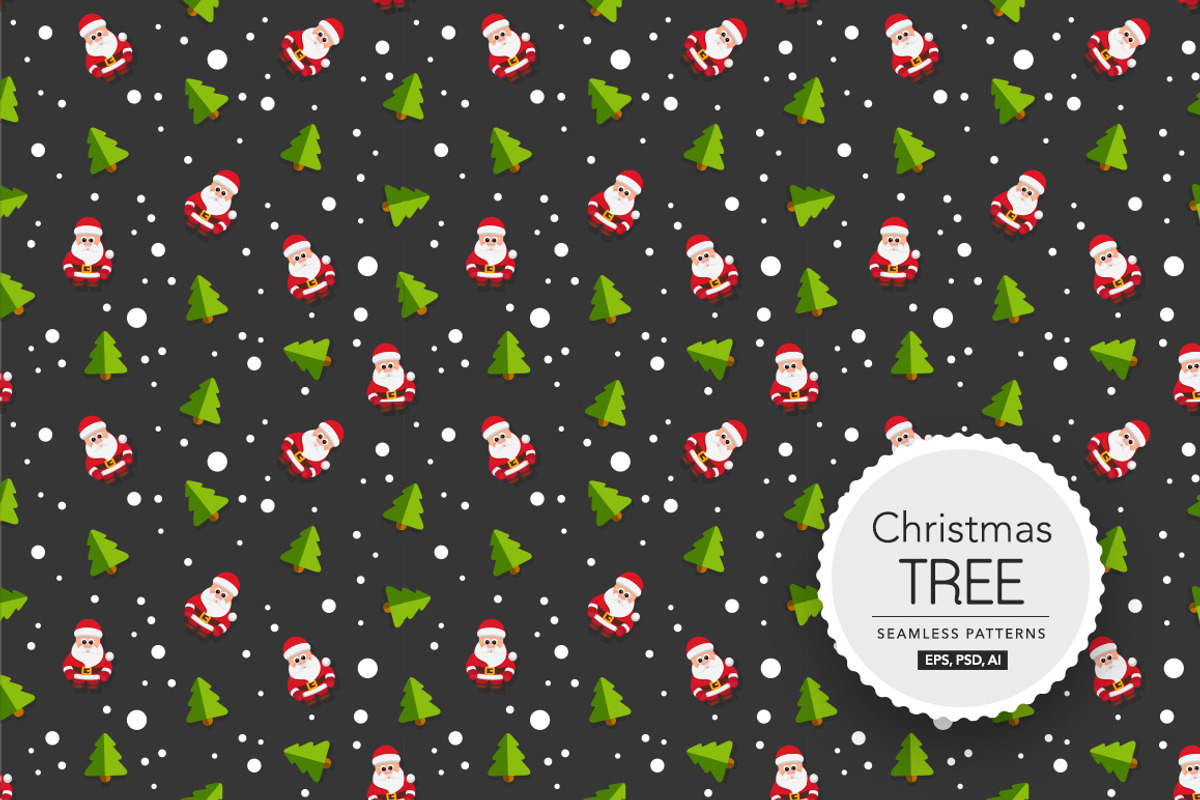 1 Christmas Tree Seamless Patterns, a Pattern Graphic by ToozDesign (Photo 2 of 15)
