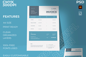 Business Invoice, a Stationery Template by kamalrawat_gd