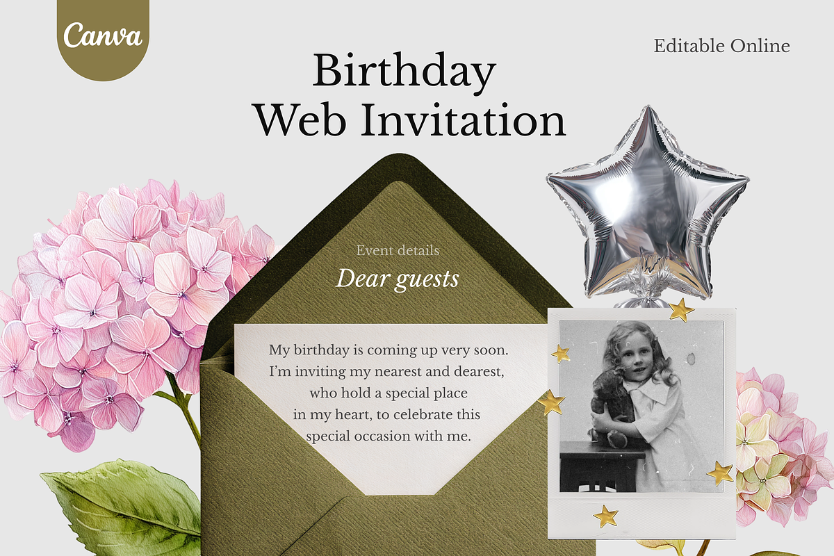 Birthday Party Website Invitation, an App Template by Creative Lovers (Photo 1 of 7)