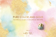 Pastel Watercolor & Gold Textures, a Texture Graphic by InstaDesignPro (Thumbnail 1 of 12)