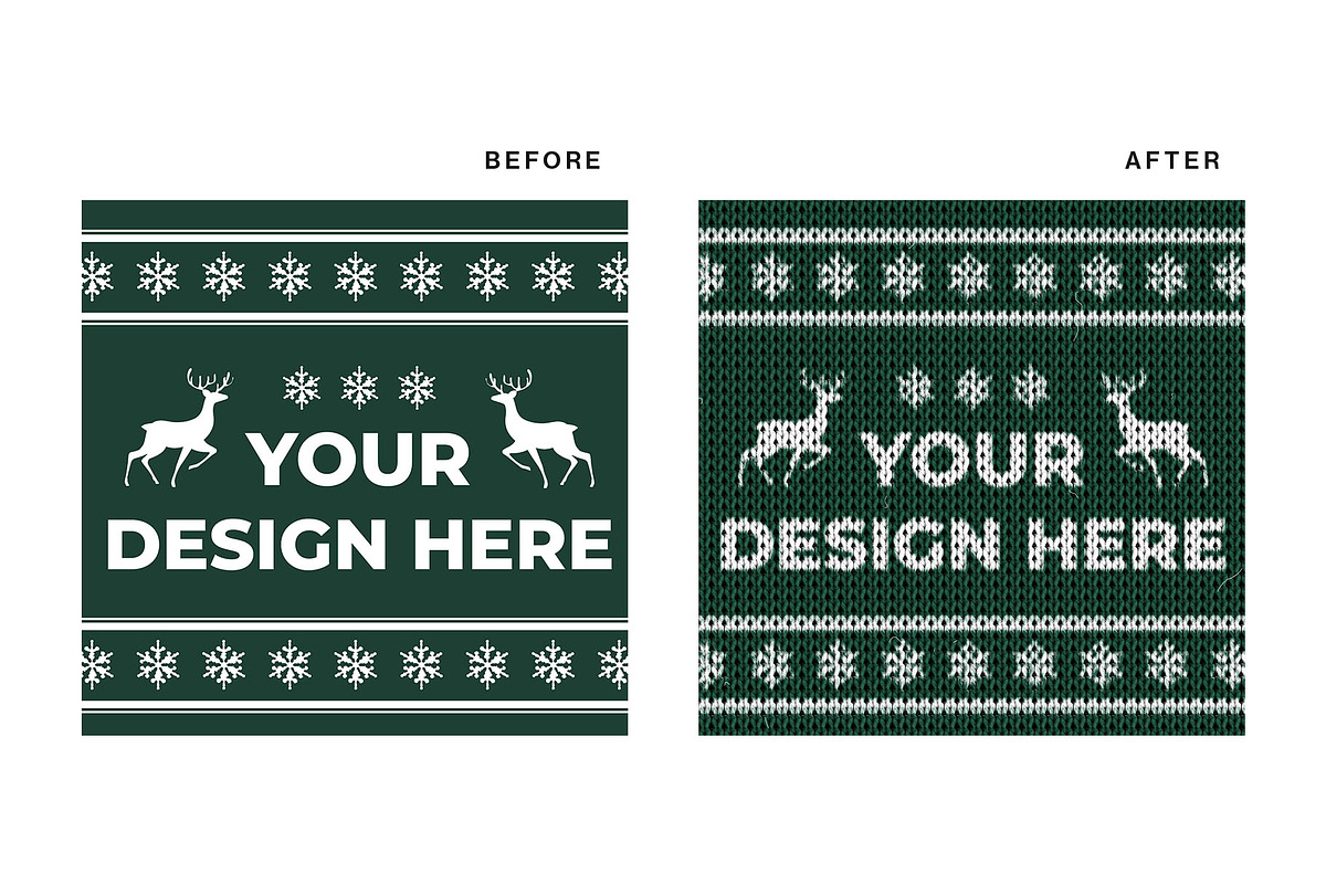 Christmas Knit Sweater Photo Effect, a Layer Style Add-On by DesignerCandies (Photo 4 of 5)