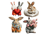 Valentines Bunny Clipart, an Illustration by Designworld (Thumbnail 4 of 4)