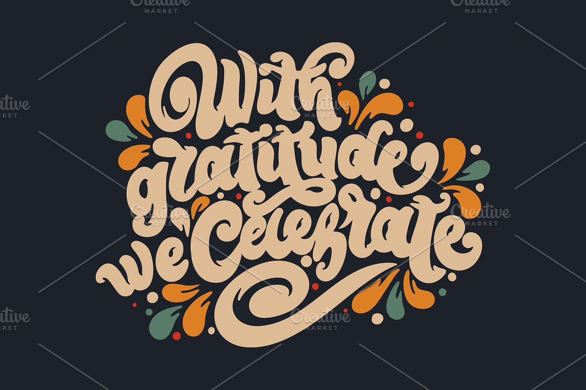 Thanksgiving Day stickers, a Poster Template by Anna's Lettering (Photo 10 of 15)