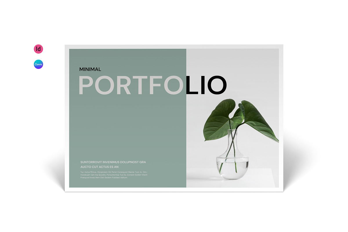 Minimal Portfolio Brochure I Canva, a Brochure Template by PixWork (Photo 1 of 9)