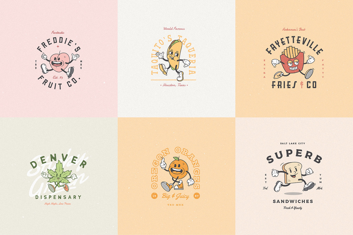 Food Friends v2.0: Vintage Mascots, a Food Illustration by Staple. (Photo 6 of 9)