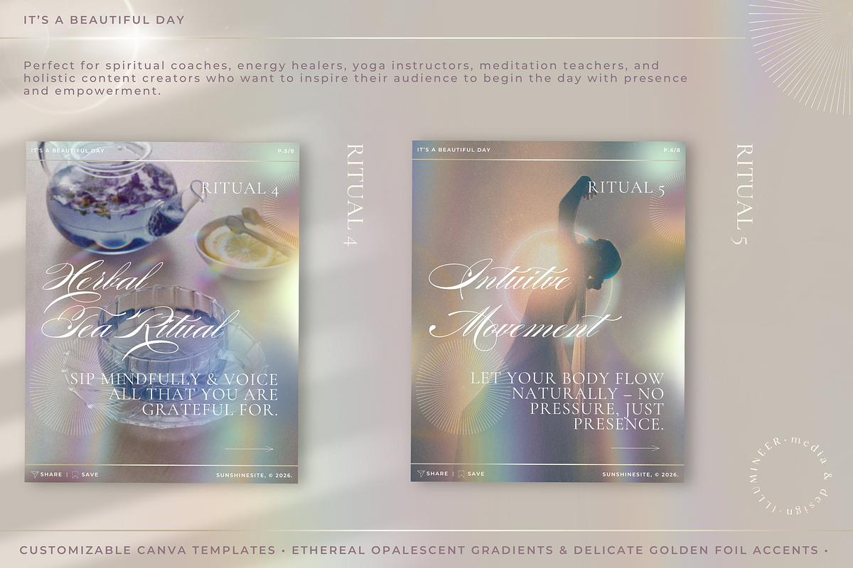 6 Morning Soul Rituals - Canva, a Social Media Template by Illumineer Media & Design (Photo 4 of 8)