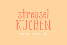 Streusel Kuchen Handwritten Serif