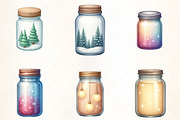 Christmas Magic Jars Clipart Bundle, an Illustration by CrexoraLab (Thumbnail 5 of 5)