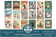 Whimsical Cute Christmas Papers, an Illustration by NiiiNArt (Thumbnail 4 of 8)