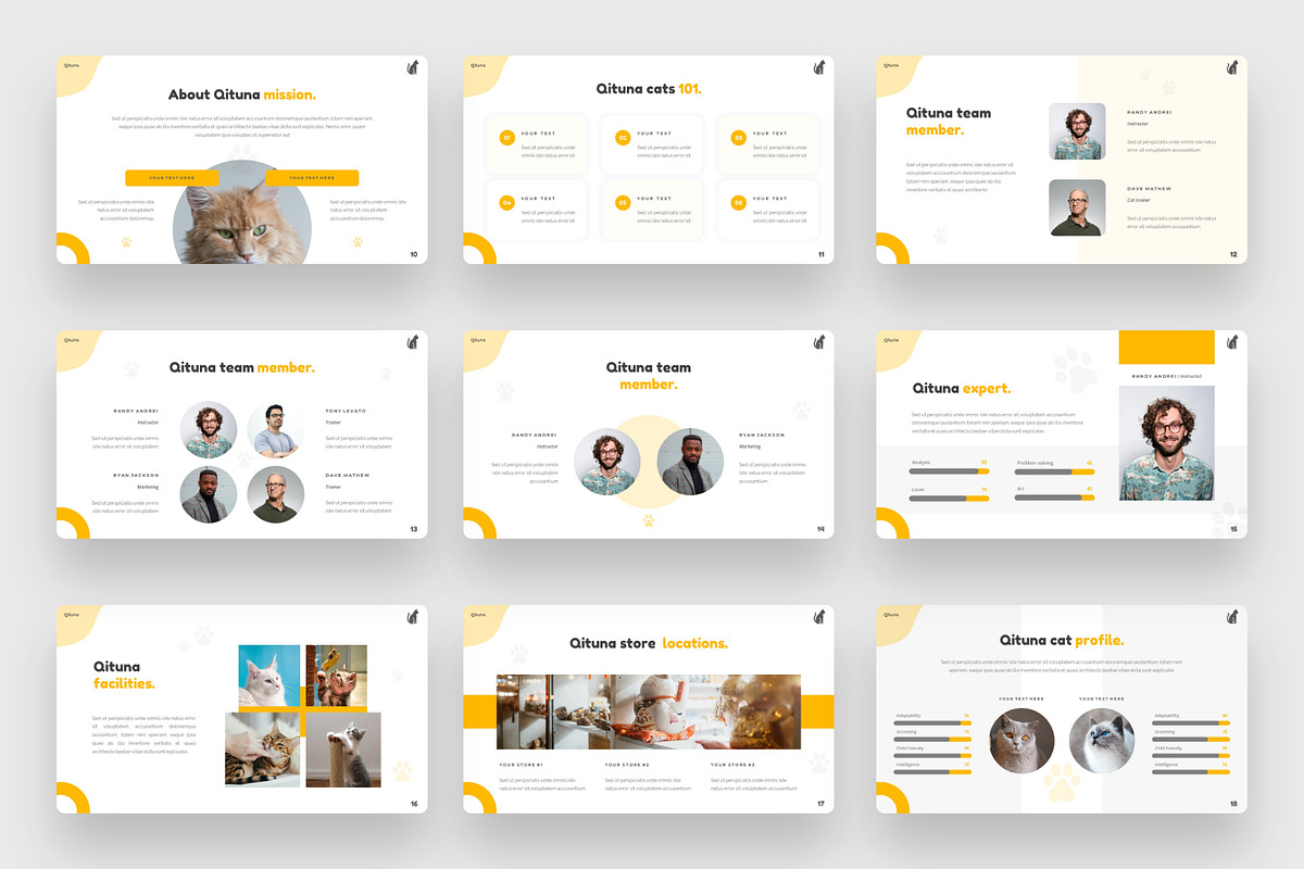 Qituna - Cat Animal Keynote Template, a Presentation Template by BeadyLab (Photo 3 of 6)