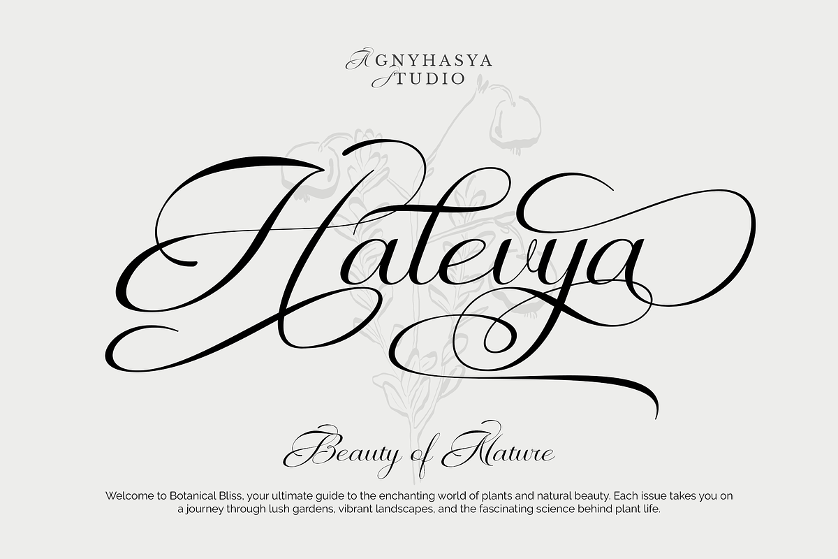 Musalina - Calligraphy Script Font, a Script Font by agnyhasyastudio (Photo 6 of 9)