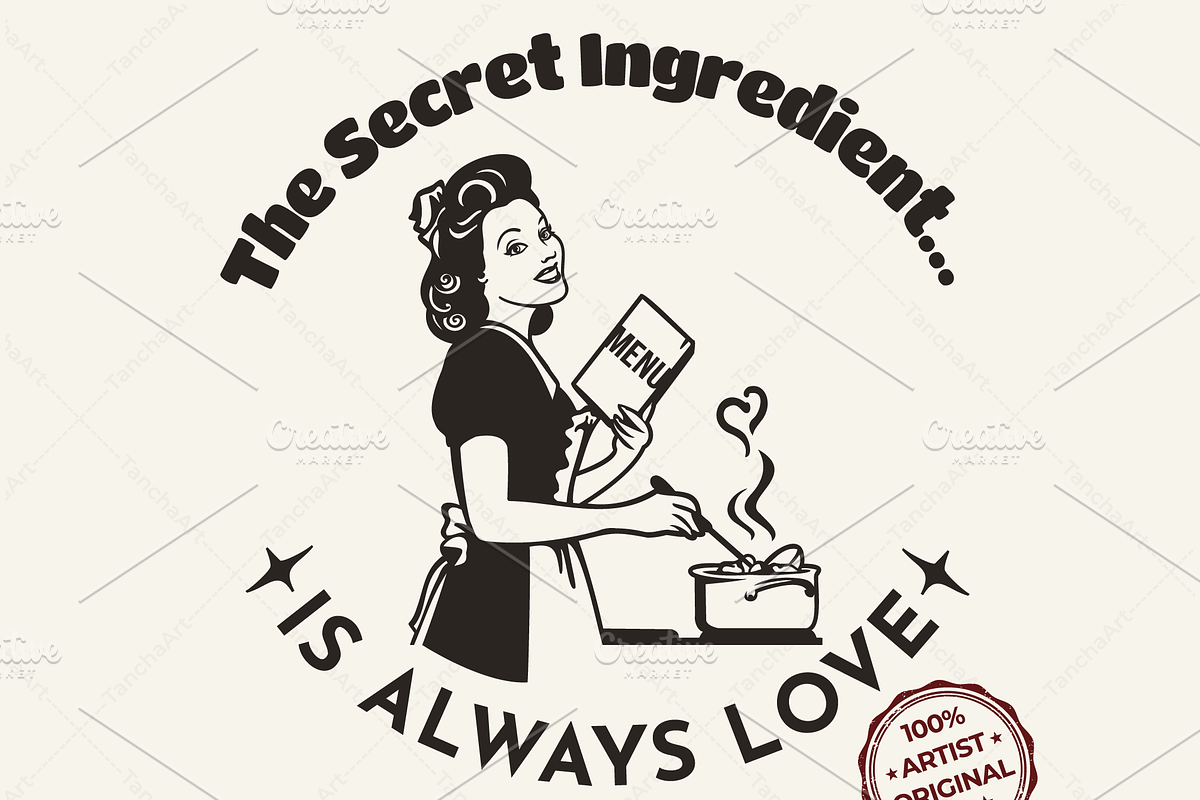 Retro Housewife Cut File Mothers day, a Graphic by TanchaArt (Photo 1 of 8)