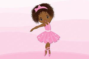 Vector African American Ballerina