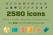 Flat Icon Bundle (2580+ icons), an Icon by SmartIcons (Thumbnail 1 of 5)