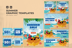 Summer Set Graphic Design V32, a Flyer Template by twinstd