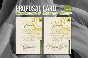 Bridesmaid Proposal Card Template, an Invitation Template by TrendyliciousStore