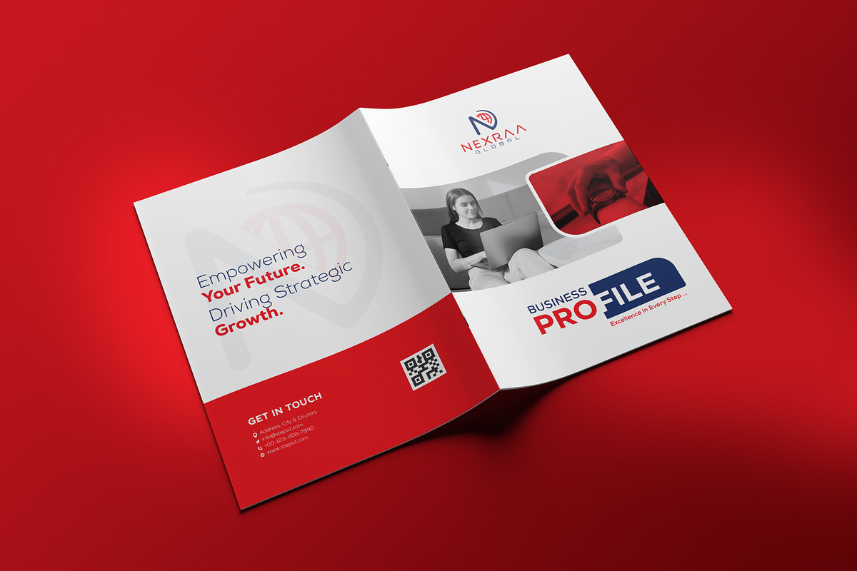 Red Corporate Business Profile, a Brochure Template by VectStock (Photo 6 of 6)