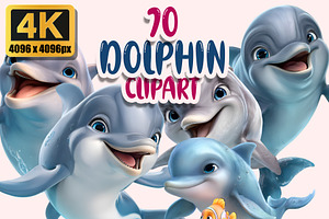 Dolphin PNG Clipart Bundle, a Graphic by M9 Design