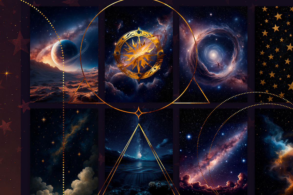 Celestial Cosmic Magic Moon Stars, an Object Graphic by Anna Babich (Photo 9 of 10)