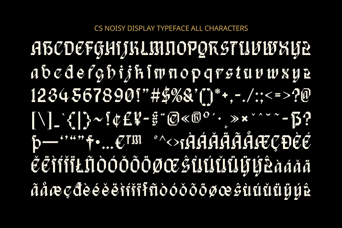 CS Noisy – Blackletter Font, a Blackletter Font by Craft Supply Co. (Photo 8 of 8)