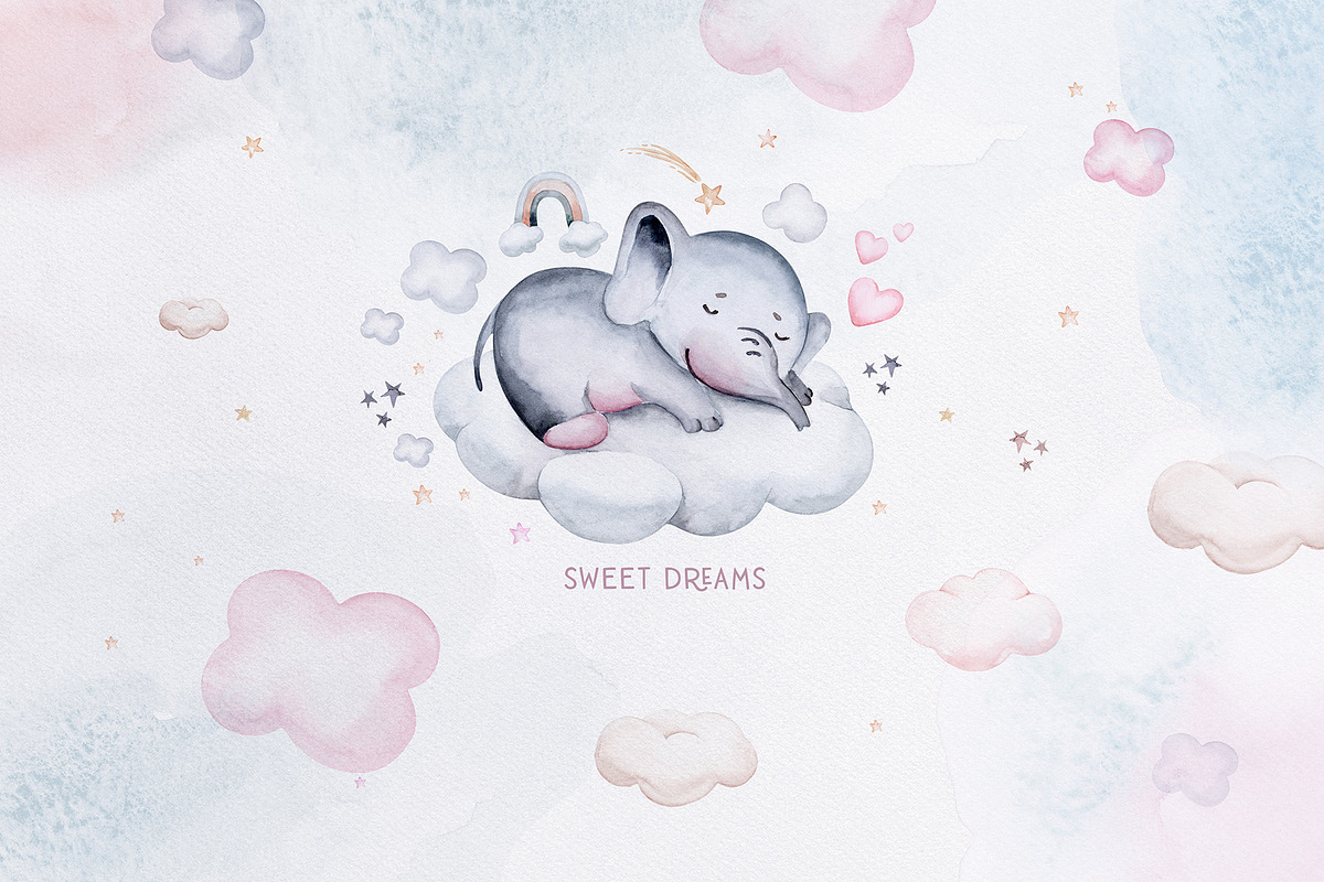 Sweet dreams watercolor collection, an Animal Illustration by Peace ART (Photo 17 of 17)