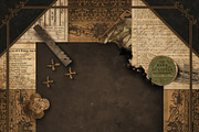 Dark Academia Junk Journal Paper, a Background Graphic by Printable Treasure (Thumbnail 2 of 4)
