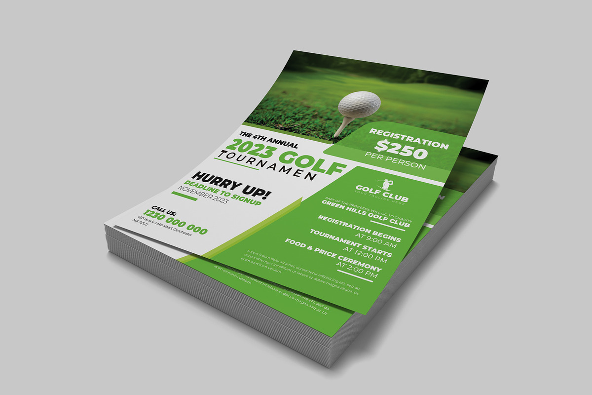 Golf Tournament Flyer Template, a Flyer Template by Designscozy (Photo 3 of 4)
