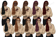 Trends Girls Clipart, a Person Illustration by GlamArtZhanna (Thumbnail 2 of 5)