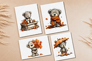 Whimsical Teddy Bear Fall Clipart, a Seasonal Illustration by Canvas Craft (Thumbnail 9 of 10)