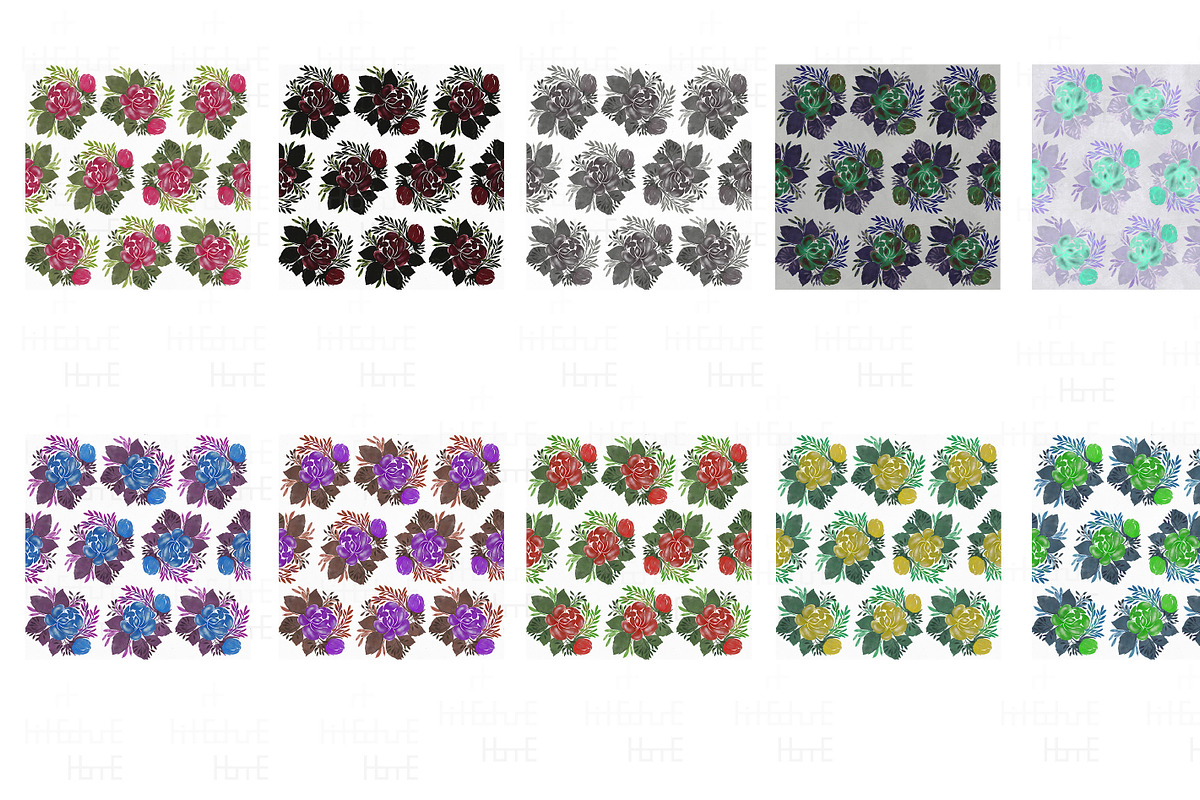 Seamless Flower Patterns Garden Pack, a Pattern Graphic by Arthitecture Home (Photo 2 of 11)