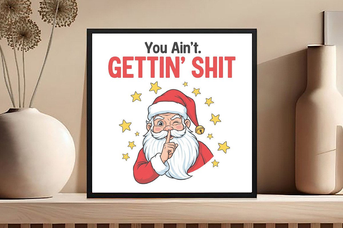 Funny Christmas Sarcastic Santa Png, an Illustration by Black Bird Studio (Photo 4 of 4)