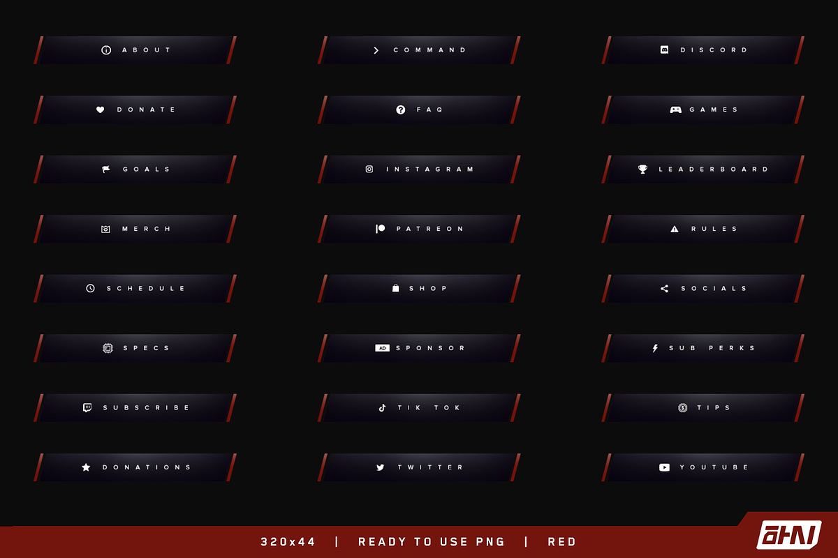 Slash – Twitch Panels, a Templates & Theme by Yunji Studio (Photo 9 of 11)
