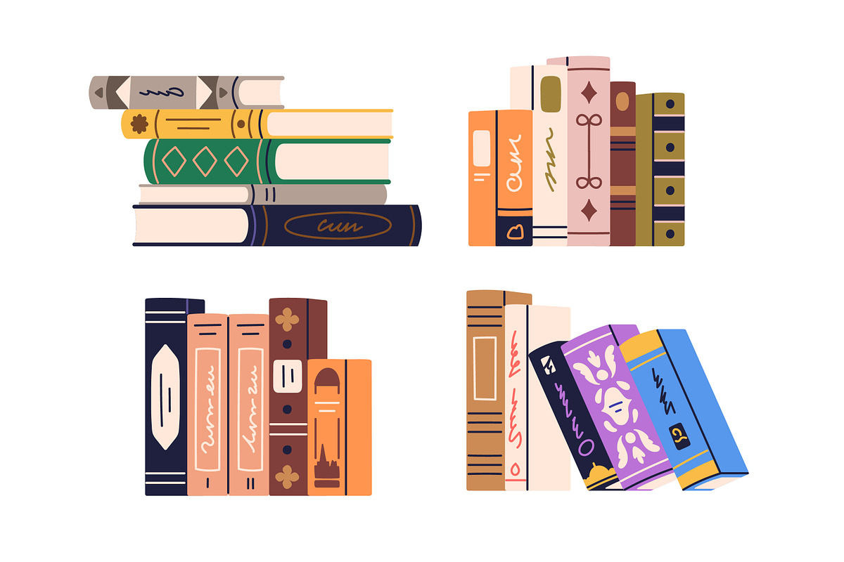 Library books stacks, literature set, an Education Illustration by Good Studio (Photo 7 of 8)