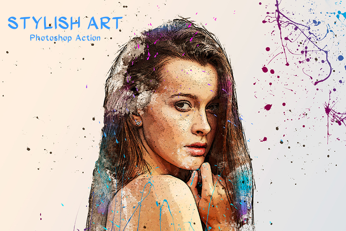Stylish Art Photoshop Action, an Action Add-On by Grishka89 (Photo 1 of 5)