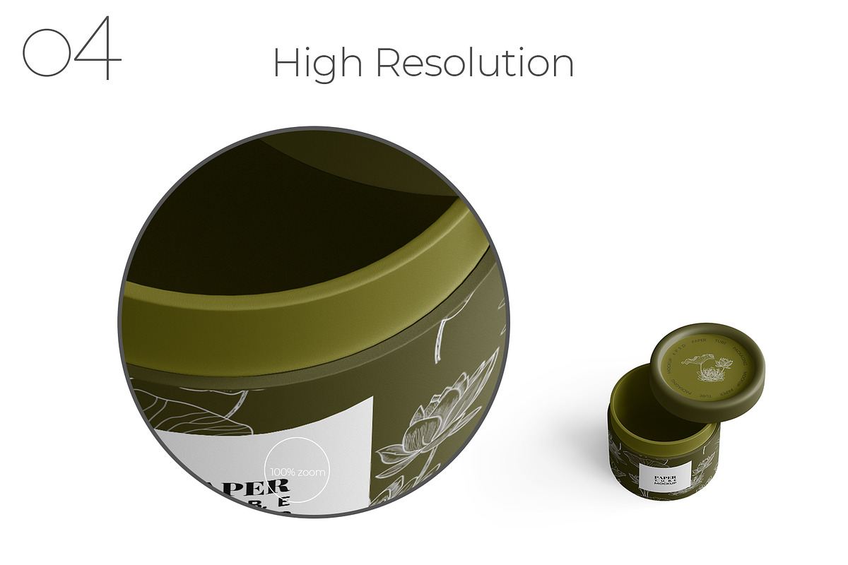 Small Paper Tube Packaging Mockup, a Packaging Mockup by Sheikhadesign (Photo 5 of 11)
