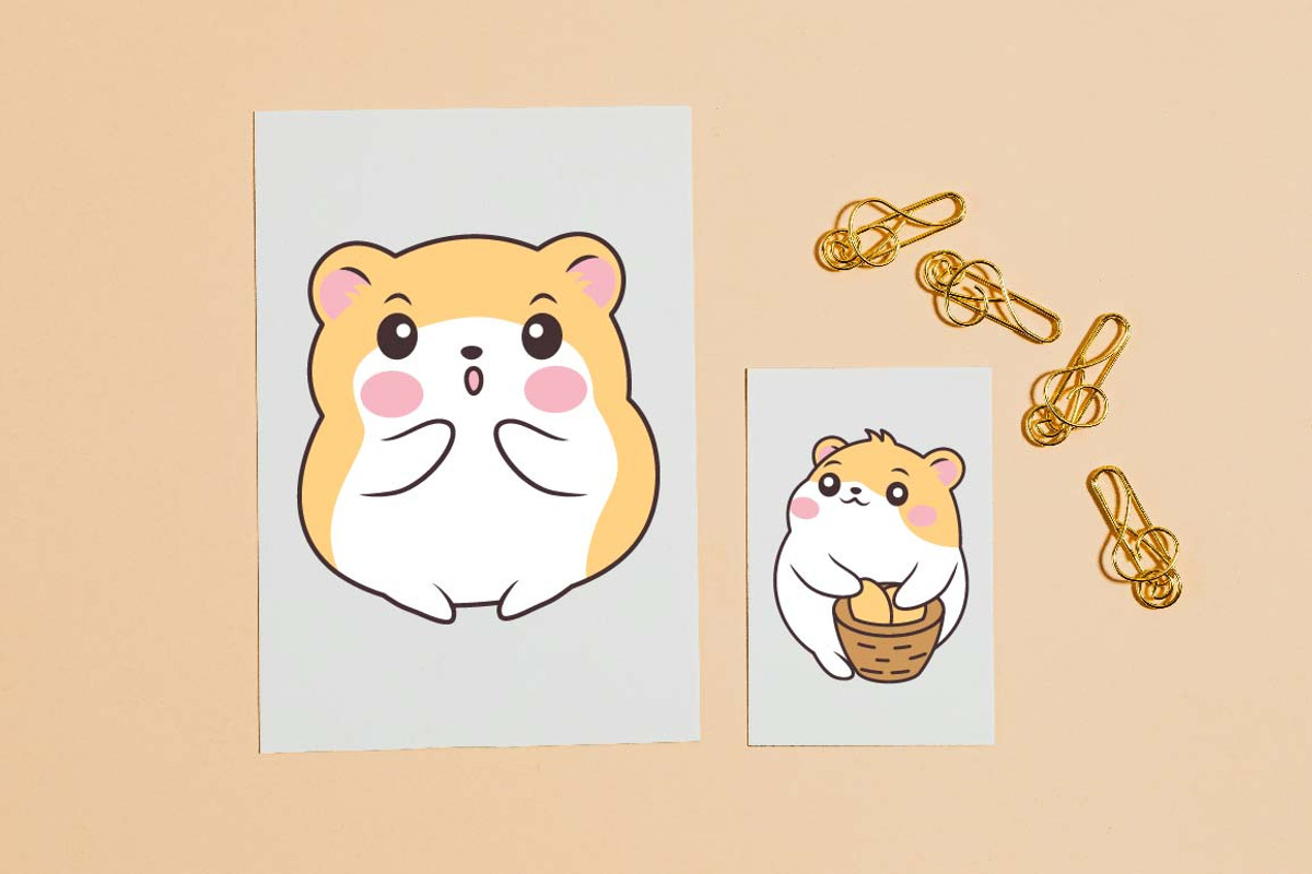 19 Cute Orange Hamster Character, an Animal Illustration by jongcreative (Photo 3 of 6)