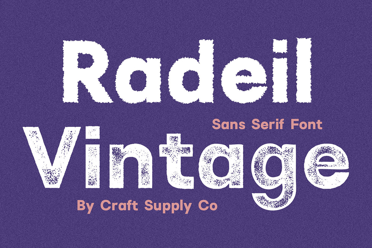 Radeil Vintage – Sans Serif Font, a Sans Serif Font by Craft Supply Co. (Photo 1 of 8)