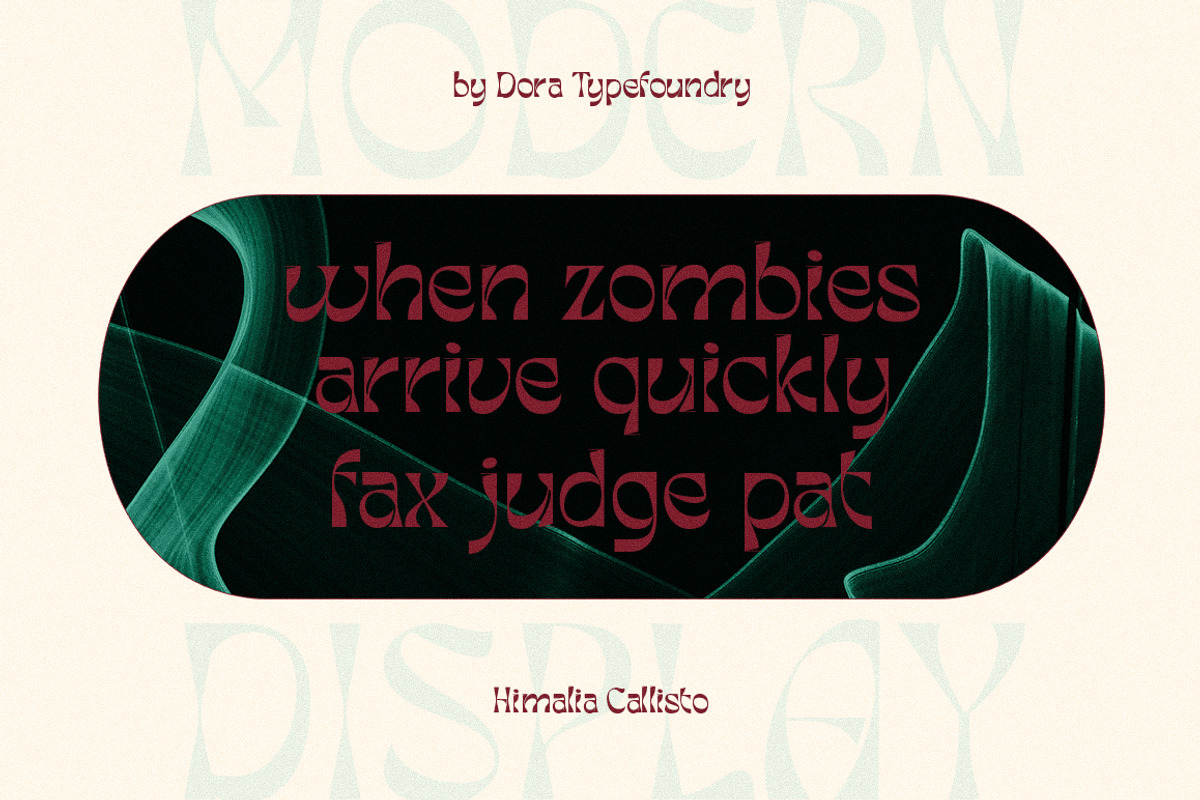 Himalia Callisto, a Serif Font by Dora Typefoundry (Photo 10 of 11)