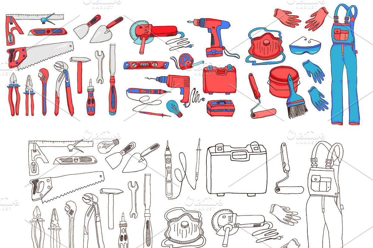 Repair tools collection, an Object Graphic by Karina.sketch (Photo 3 of 4)
