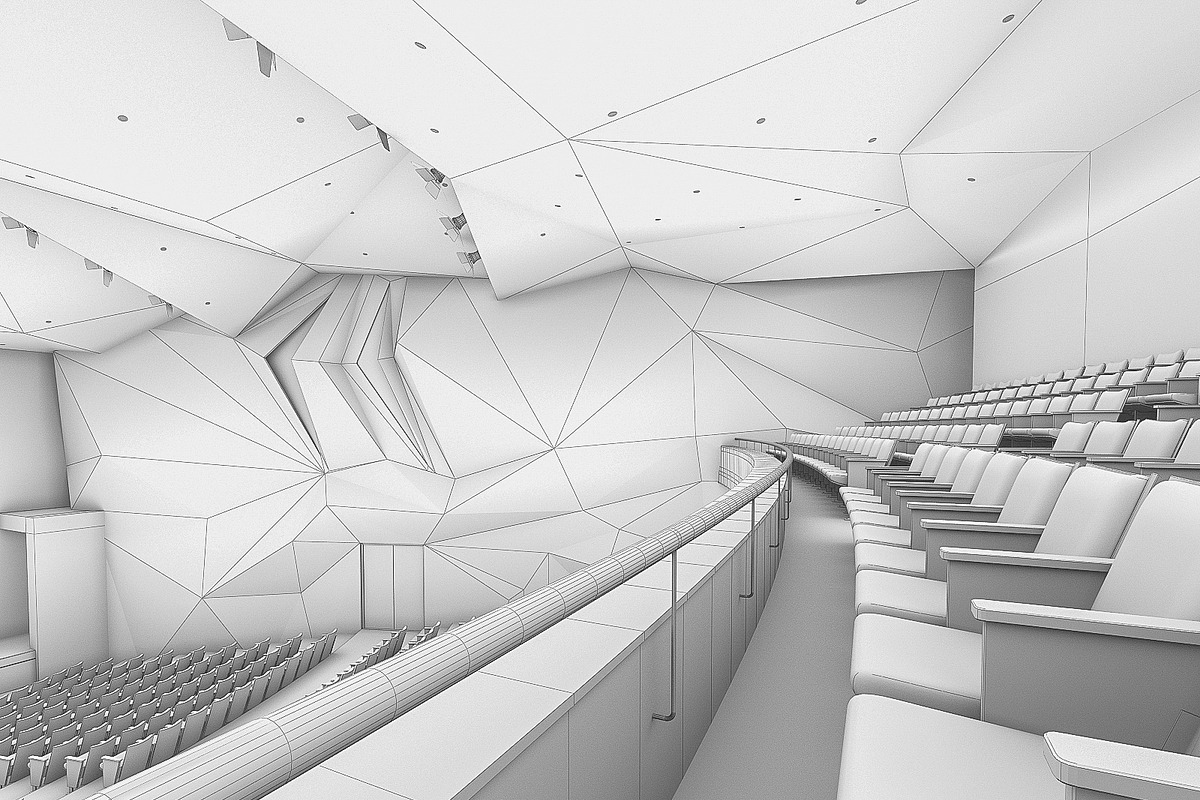 Theater Interior 1200 seats, an Architecture 3D Model by 3DNUTS