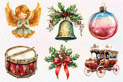 Vintage Christmas Elements Clipart, an Illustration by Dream Creation (Thumbnail 5 of 6)