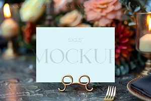 Wedding RSVP Card Mockup, a Product Mockup by TatiMockup