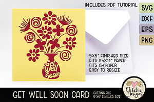 Get Well Soon Card SVG Cutting Files