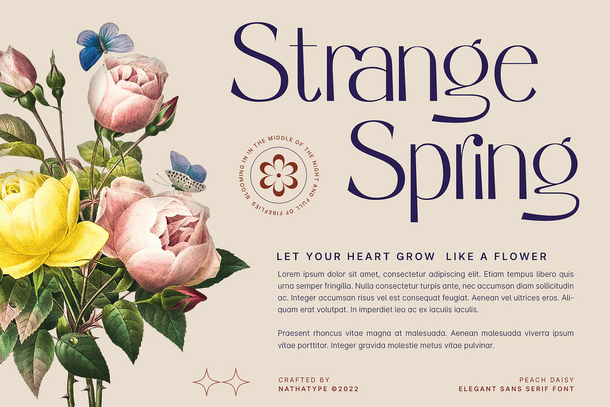 Peach Daisy, a Sans Serif Font by Nathatype (Photo 5 of 10)