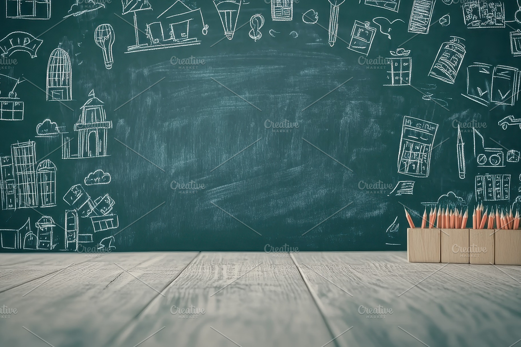 Chalkboard filled with drawings of b, a Photo by Iftikhar Alam