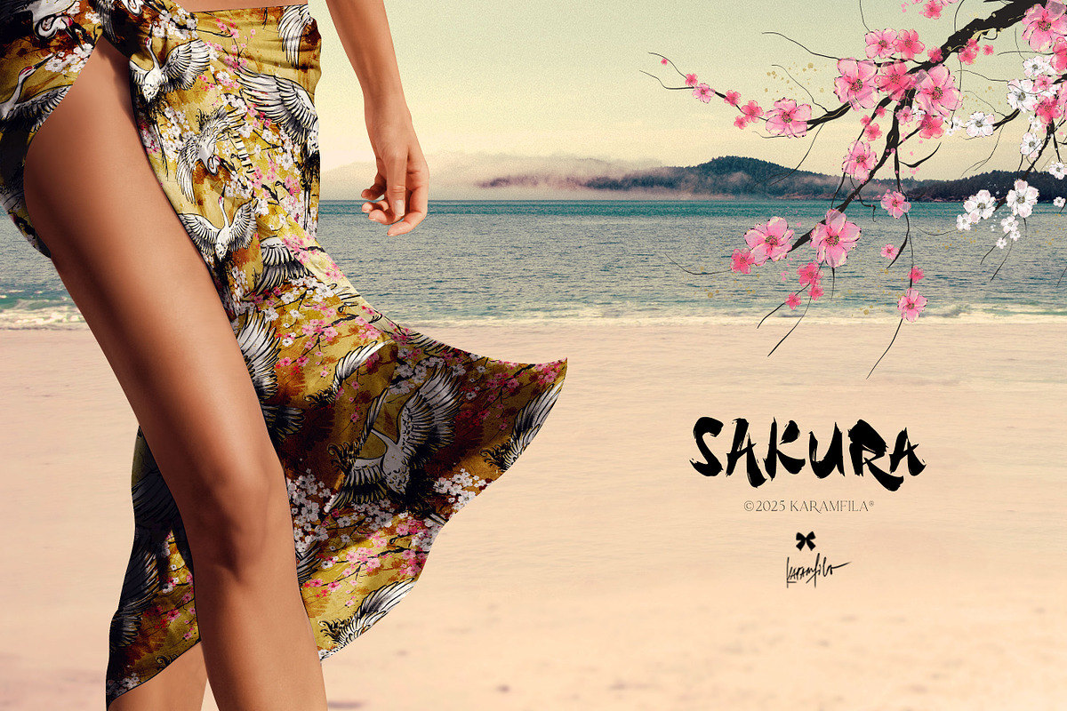 Cherry Blossoms Japan Clipart Sakura, a Decorative Illustration by KaramfilaS (Photo 8 of 9)
