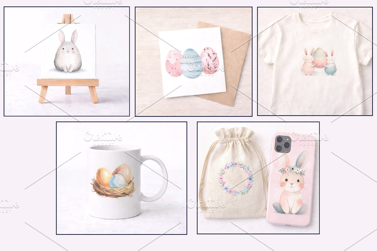 Easter Watercolor Clipart Collection, an Illustration by Print Haven (Photo 3 of 6)