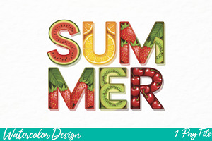 Summer Png Sublimation, an Illustration by Watercolor design