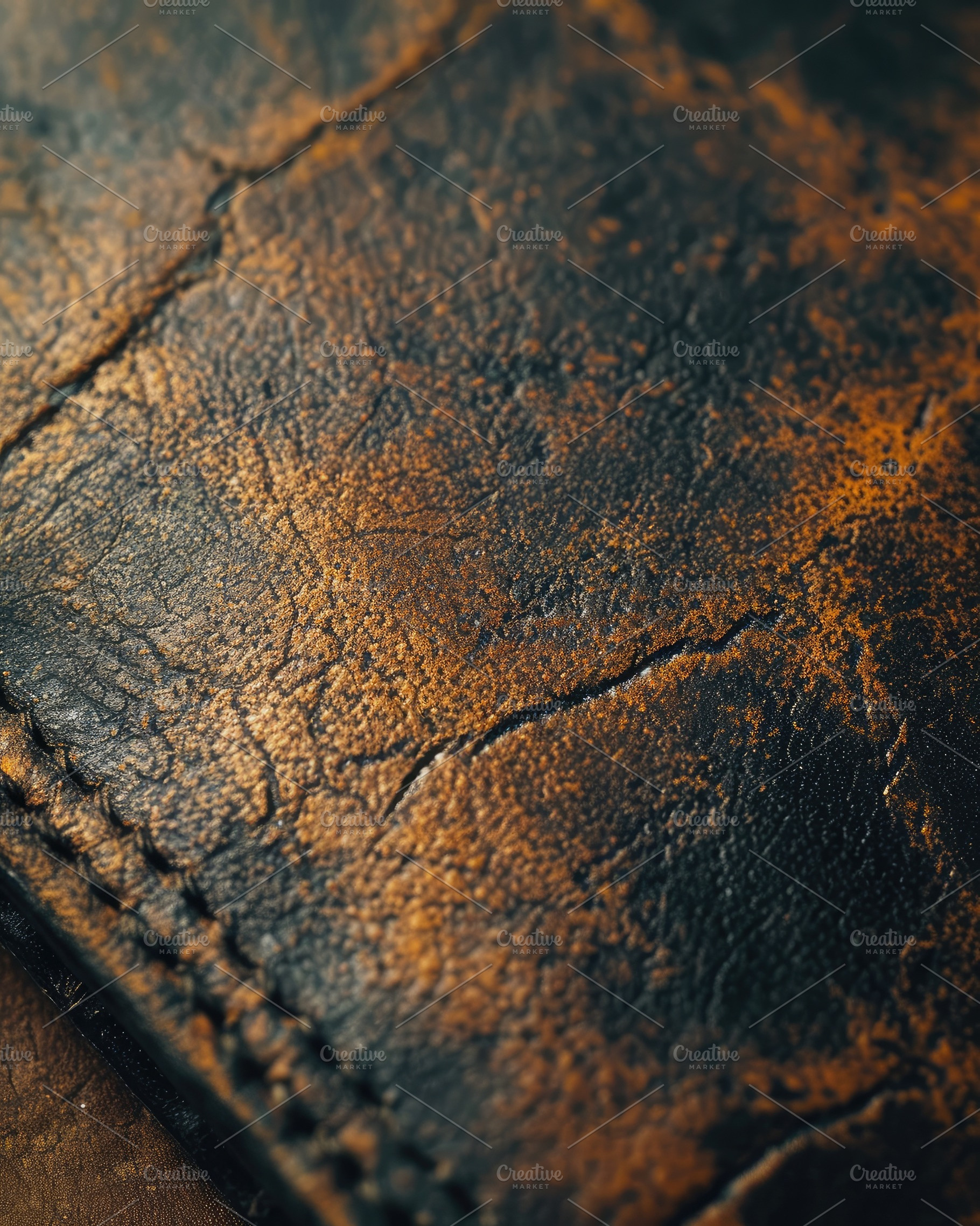 A macro of a worn leather wallet, a Background Photo by Virgo Studio