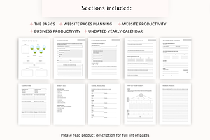 Website Content & Project Planner